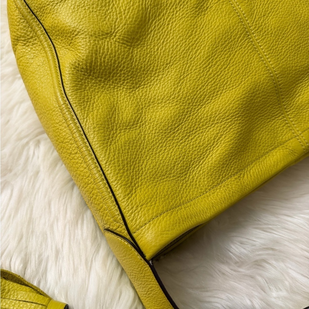 Coach Vibrant Yellow Leather Hobo Bag - Picture 9 of 12